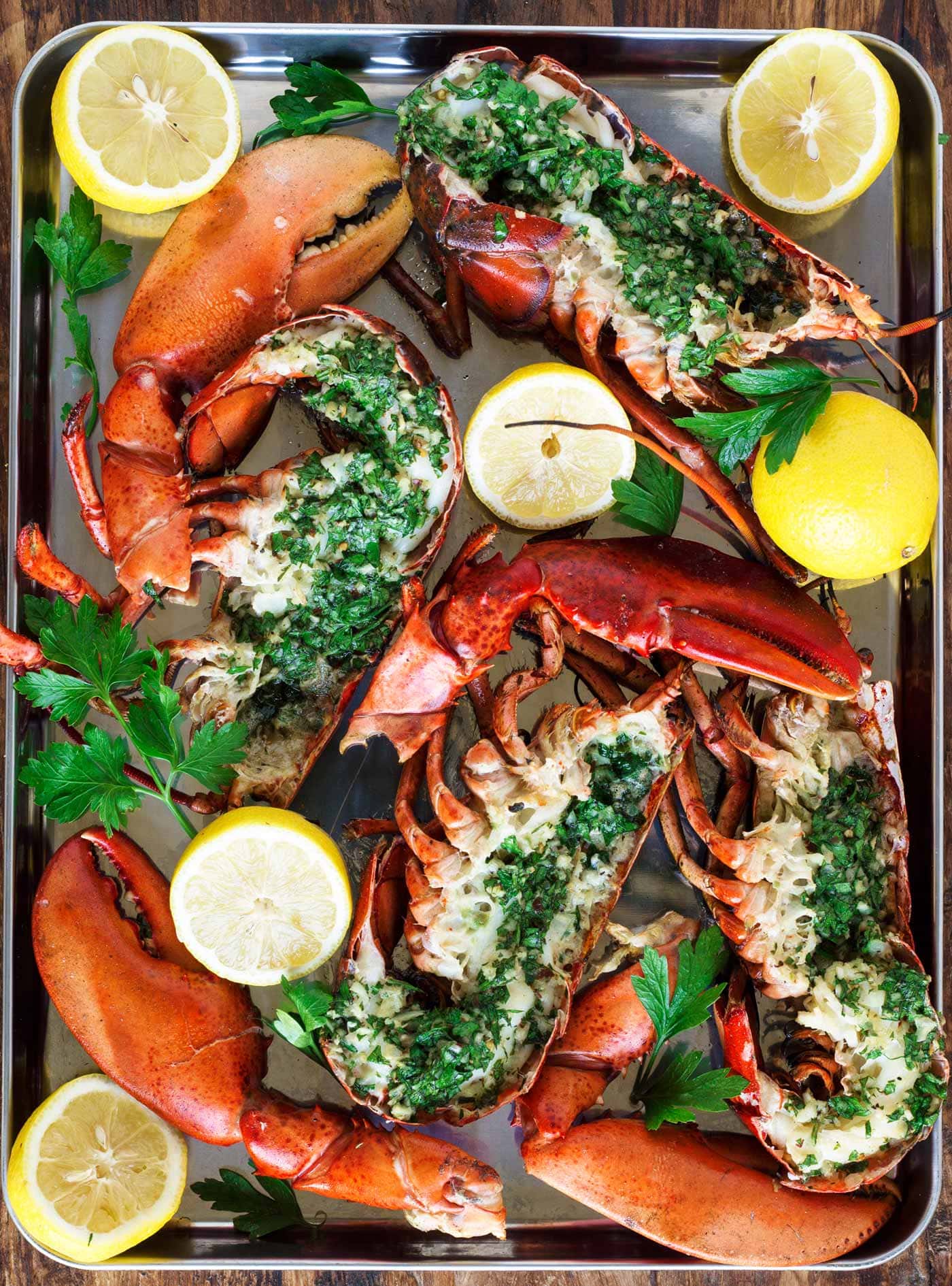 Grilled Lobster with Garlic Herb Butter - Kit's Coastal